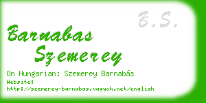 barnabas szemerey business card